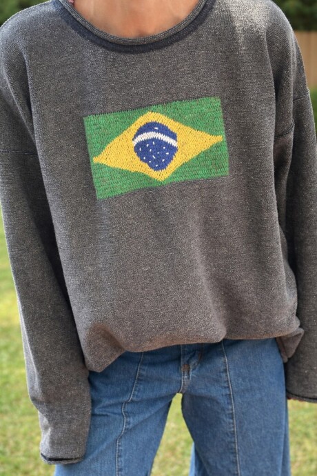Sweater Flag Brasil Azul