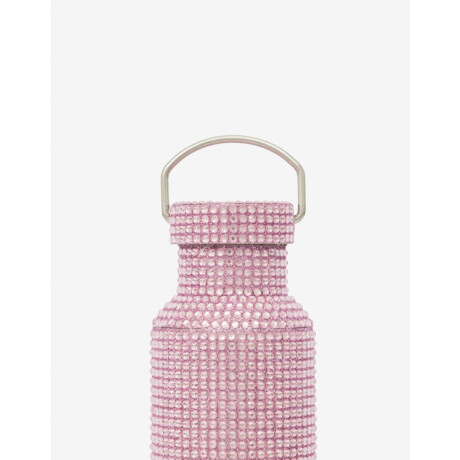 Botella Metálica Con Strass Rosa Metalizado