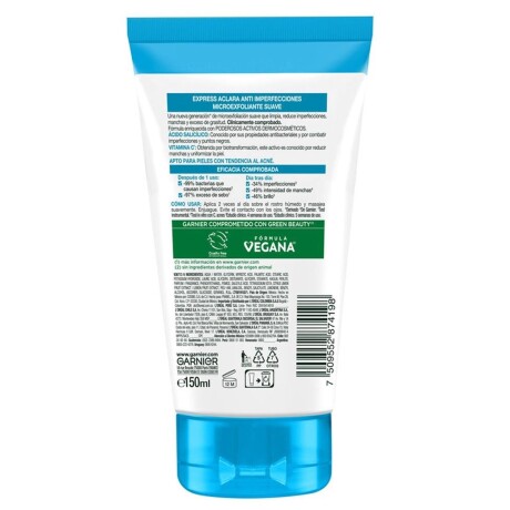 Limpiador Profundo Garnier Anti-Imperfecciones Express Aclara 150ml Limpiador Profundo Garnier Anti-Imperfecciones Express Aclara 150ml