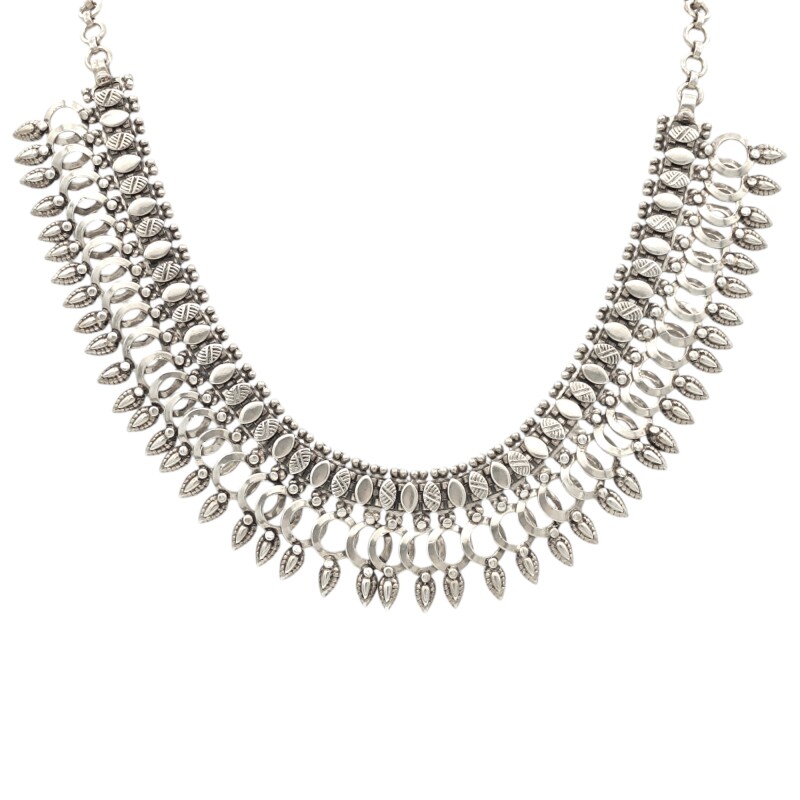 Conjunto gargantilla tribal - Plata 925 - Sin Piedra - CJ3120 Sinpiedra