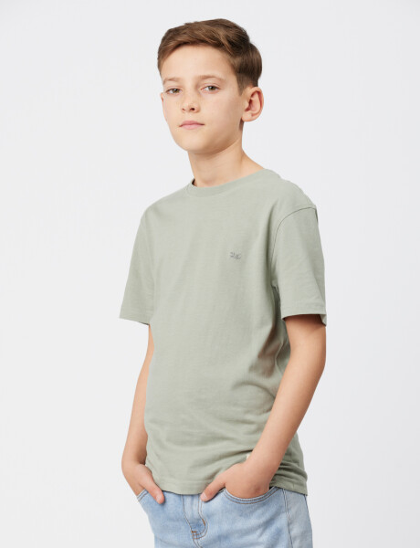 REMERA BÁSICA DE ALGODÓN Pistacho