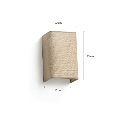 LUMINARIA DE PARED RECTANGULAR BIG SOLO Lámpara de Pared Rectangular Big Soto Yute