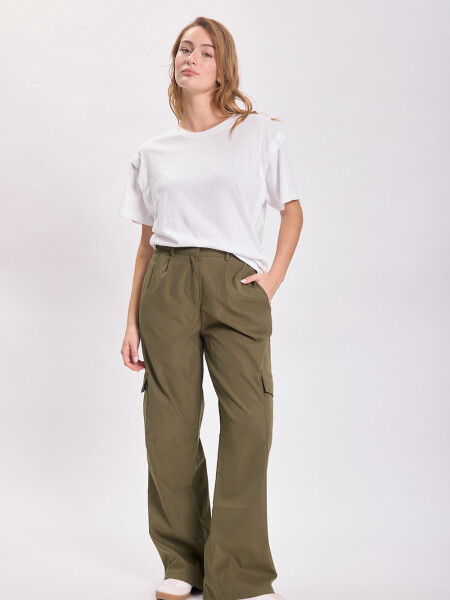 Pantalón casual cargo Verde