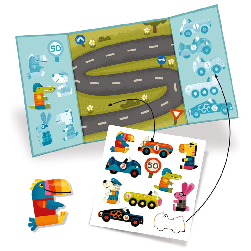Stickers Reutilizables Los Coches Djeco Stickers Reutilizables Los Coches Djeco