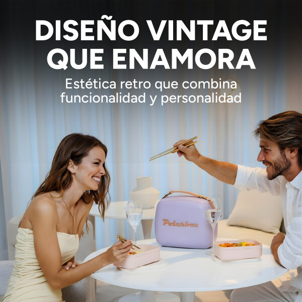 Conservadora Lunchera Térmica Pop 6L Polarbox Con 2 Tuppers Color Lila