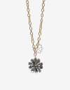 Collares Largos Color Collar Largo Metal Flores - Dorado