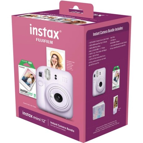 Camara Fujifilm Instax Mini 12 Holiday Bundle Lila 001