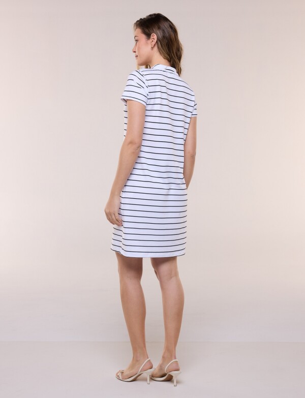 Vestido Playa Zip BLANCO/NEGRO