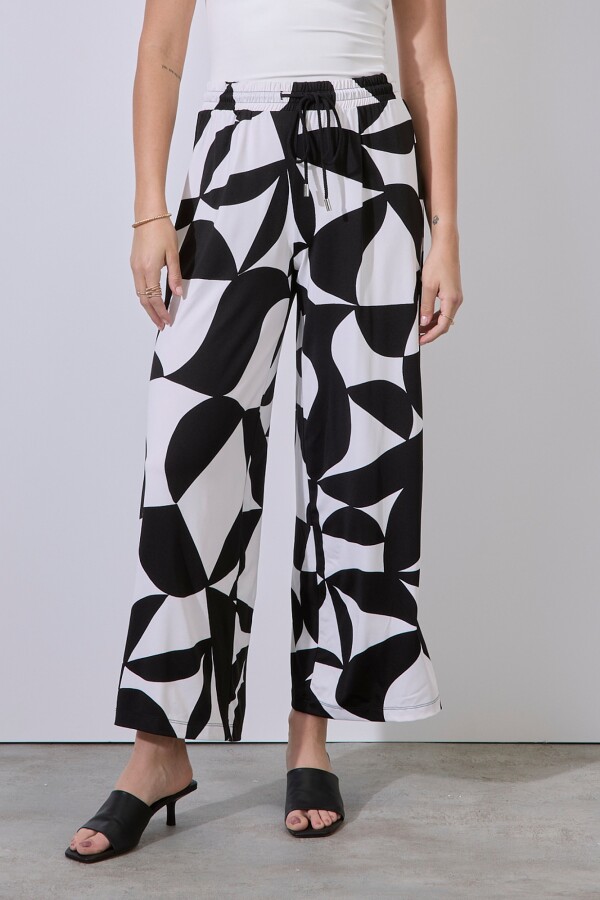 Pantalon Printed NEGRO/BLANCO