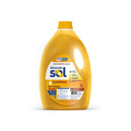 DETERGENTE LIQUIDO P/ROPA GIRANDO SOL 5 L GLICERINA DETERGENTE LIQUIDO P/ROPA GIRANDO SOL 5 L GLICERINA