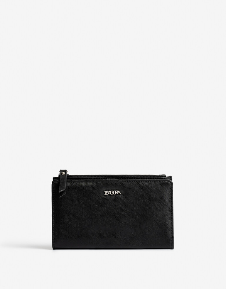 Ficheros Billetera Fichero Negro Con Cierre - Negro