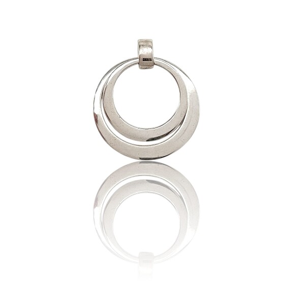Dije aro ruso doble- Plata 925 - Sin piedra-CP4618 sinpiedra
