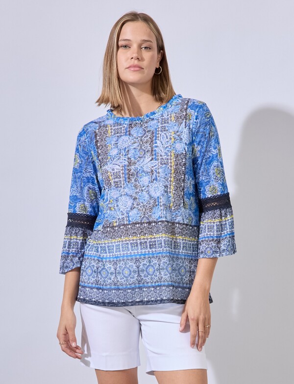 Blusa Print MULTI/AZUL