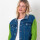 Campera de jean con mangas tejidas Verde