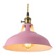 Lampara Colgante De Techo Metal Nordica Blanco Negro Luz Rosa