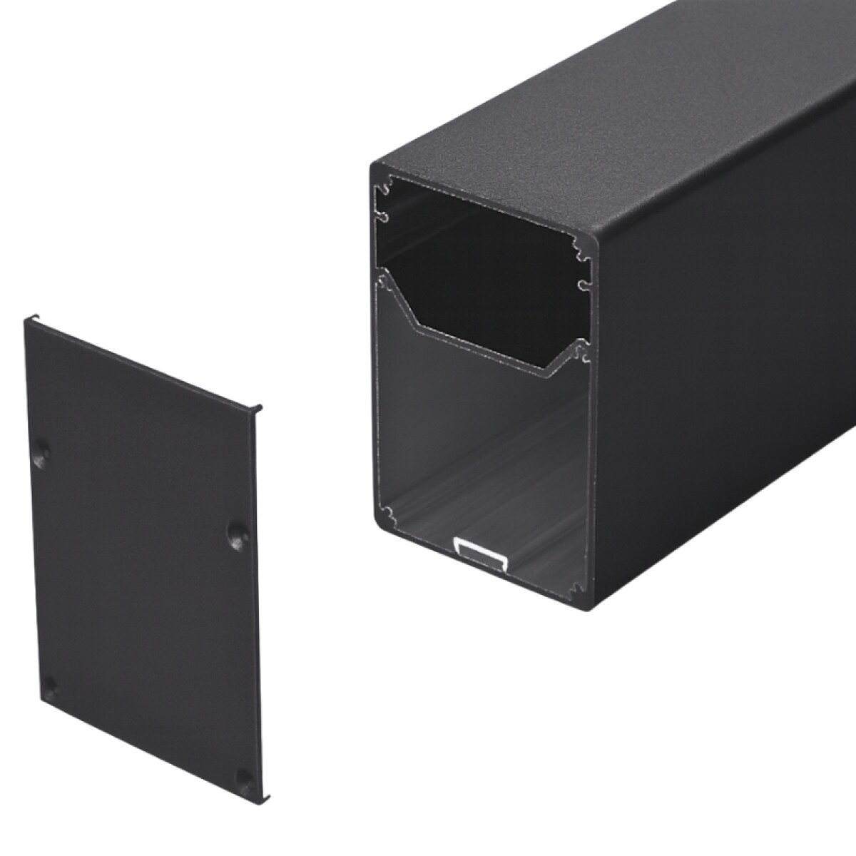 Lineal de Adosar / Colgar por metro Negro 