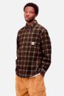 L/S Flint Shirt Wiley Check Vu Marron