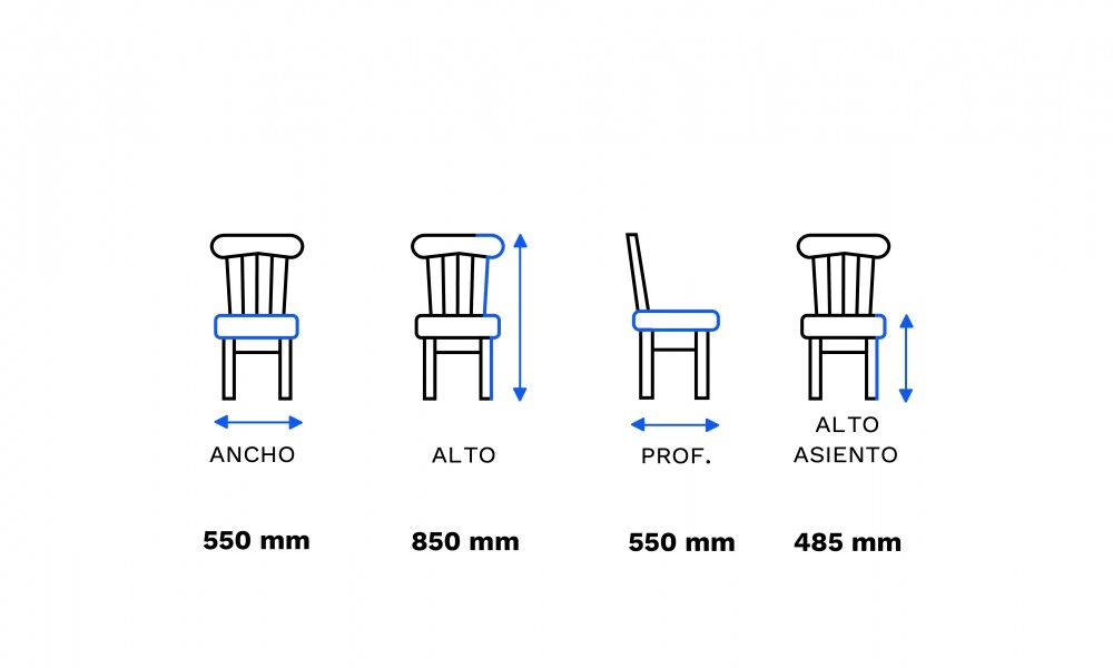 SILLA A-0200 LAGOM gris Silla A-0200 Lagom Gris