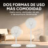 Ventilador 2 En 1 Pie Escritorio Goldtech 3 Velocidades 30W Color Blanco