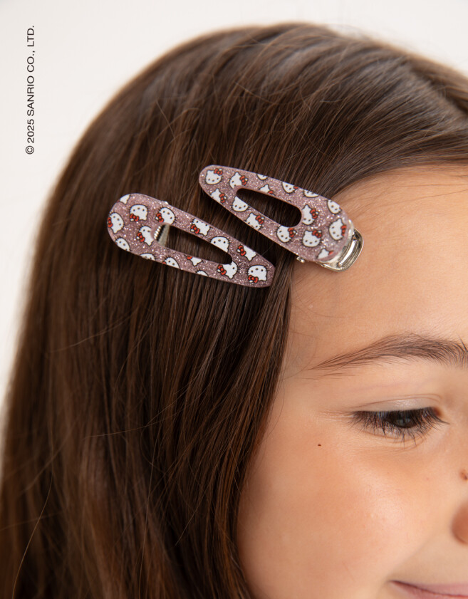 Hebillas Infantiles Licencias Set De Hebillas "hello Kitty" - Combinacion Multicolor