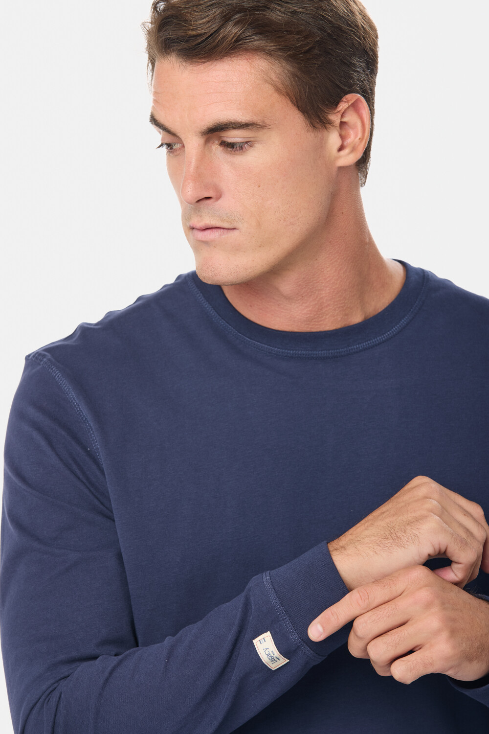 REMERA LISA DE ALGODÓN Azul