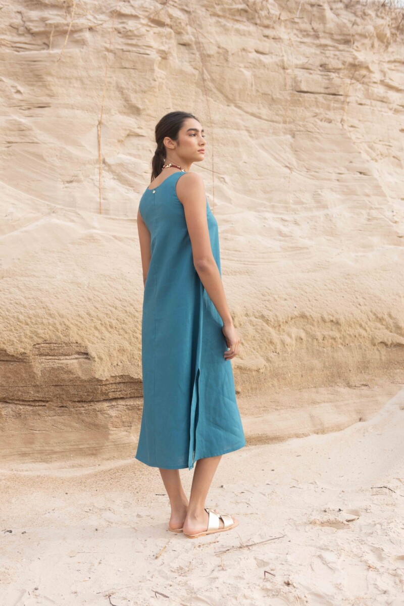 VESTIDO ALLEGRA SS24 Petroleo