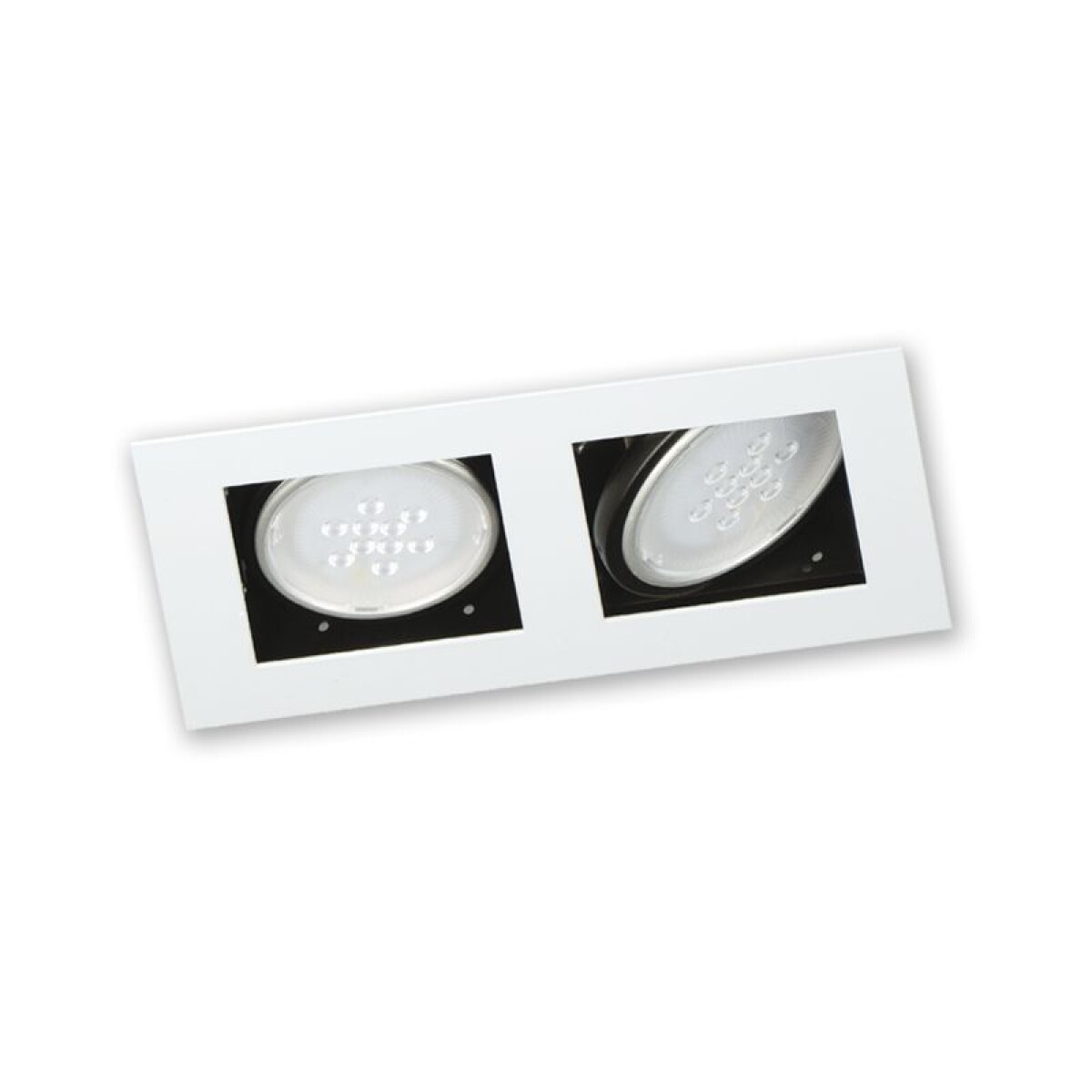 SPOT EMB 2 LUCES ''TETRIS'' BLANCO AR111 18X33 