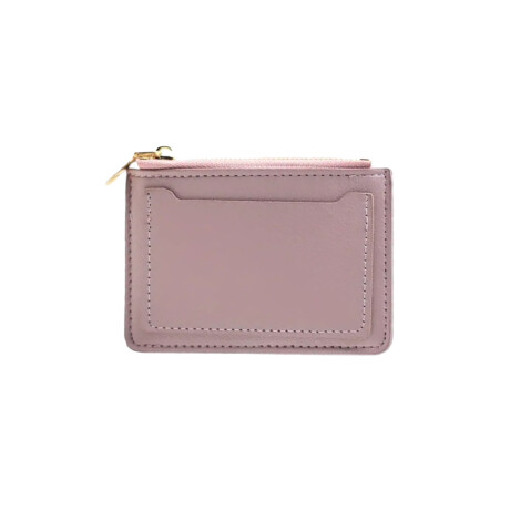 Monedero tarjetero de cuerina Rosado Viejo