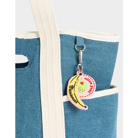 Cartera Cartera Shopper Con Parches Azul Celeste