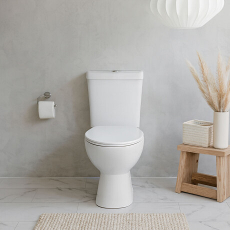 INODORO LARGO 64X36.5CM CON TAPA CIERRE SUAVE BLANCO BRILLO BLANCO