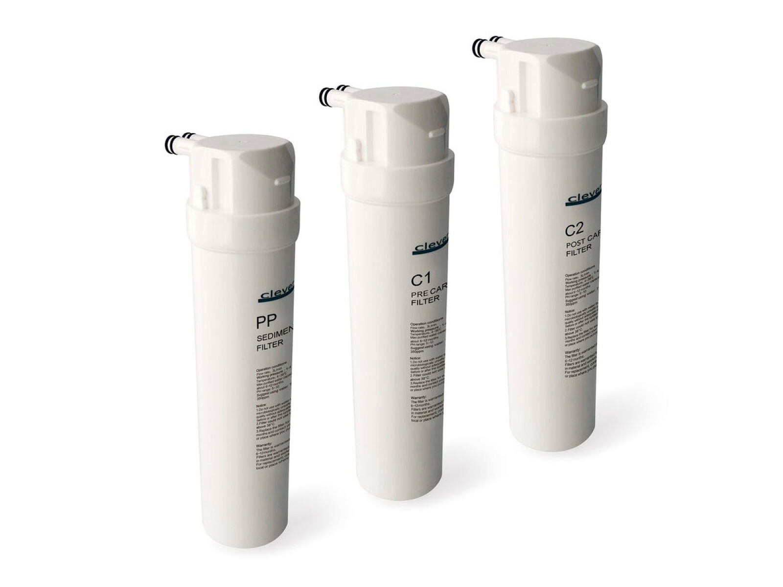 Cartuchos X3 Pp-C1-C2 Para Purificador Agua Pure Triptic Clever (Cl-61428-Purificador) Vida Útil De 6 A 12 Meses. 