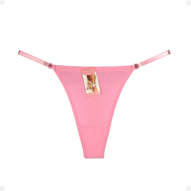Tanga Colaless Ajustable De Algodón Rosa Talla L-XL