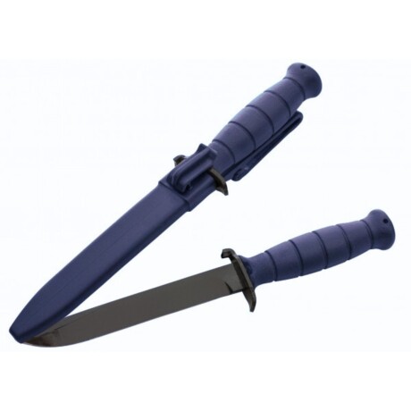 Cuchillo militar Cobra en polímero, hoja lisa Azul
