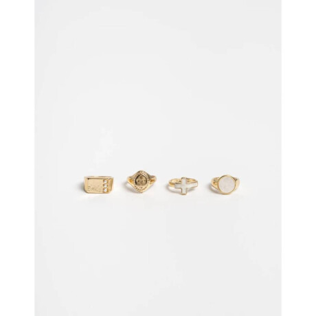 Sets Anillos Cruces Dorado