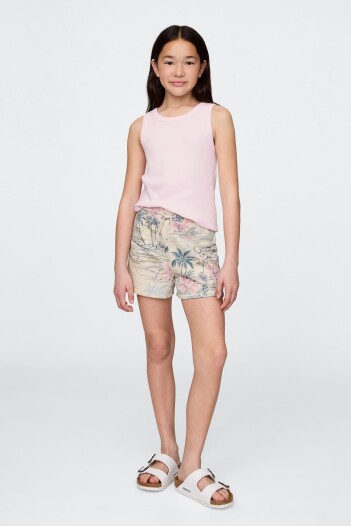 V-FRENCH TERRY SHORT Palm Print