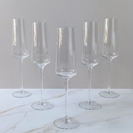 Juego de 6 Copas Flauta Para Champagne / Espumante De Vidrio Juego de 6 Copas Flauta Para Champagne / Espumante De Vidrio