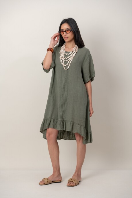 VESTIDO ILANA Verde Seco