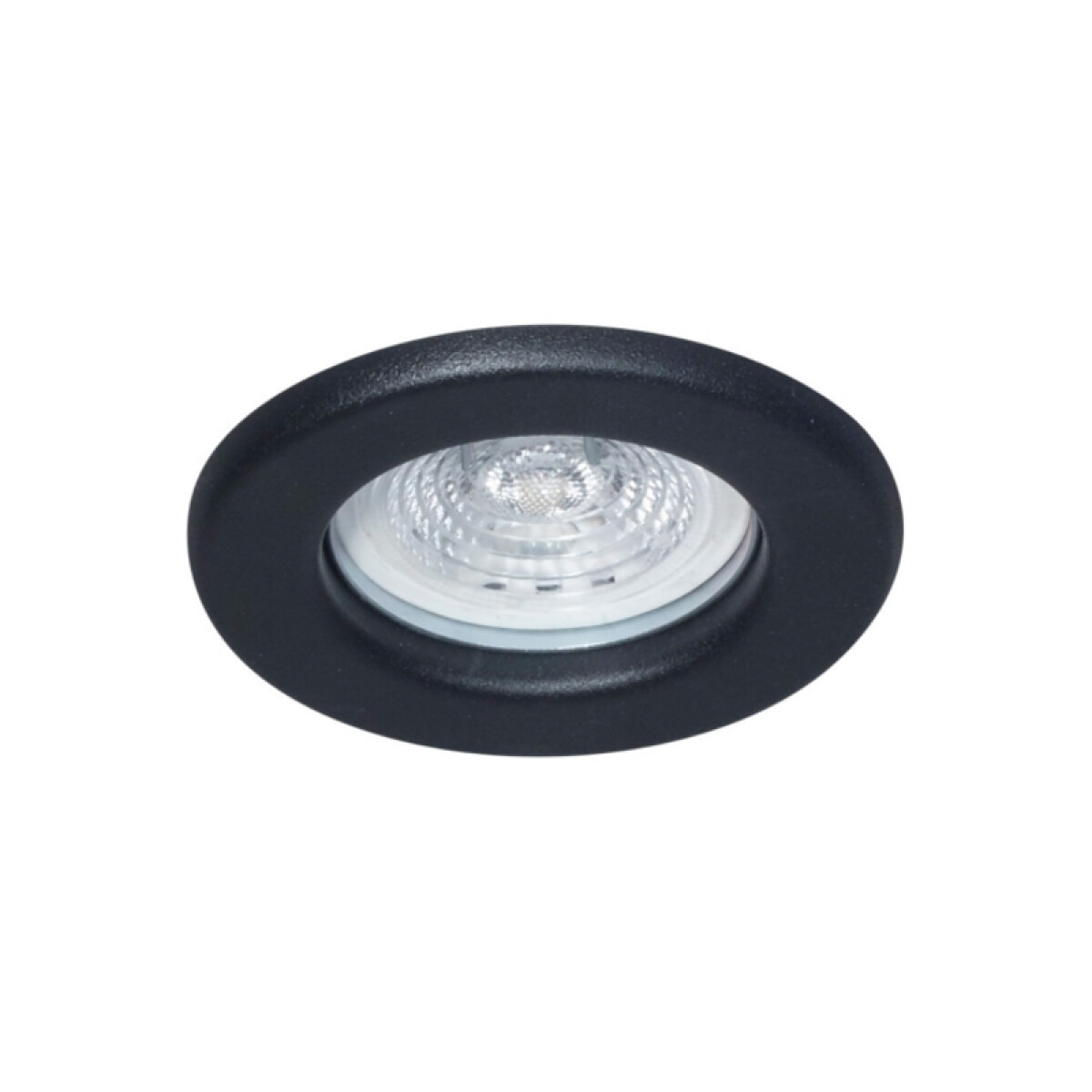Luminaria de embutir fija redonda negro GU10 Ø8cm - JU0124 