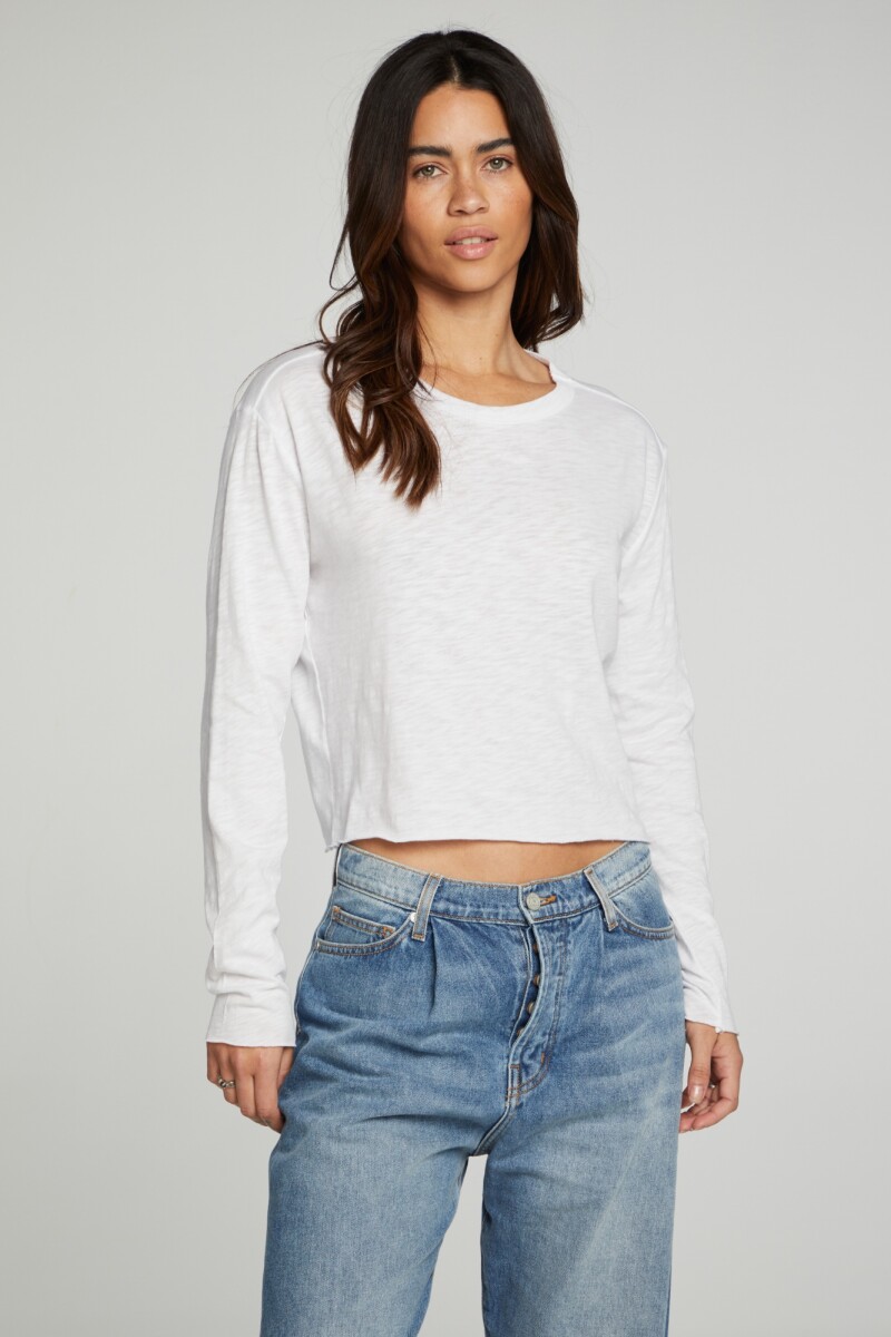 LS CROPPED TEE 