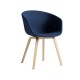 Sillas de comedor Eames con apoyabrazo tapizado Azul