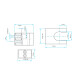 SOPORTE METALICO DE ZINC CON TORNILLOS LINEA CROMO BRILLO CROMO