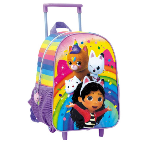 Mochila Escolar Gabby Dollhouse Infantil Con Carro 3