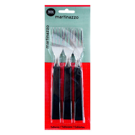 Tenedor x3 negro linea Opa Martinazzo Tenedor x3 negro linea Opa Martinazzo