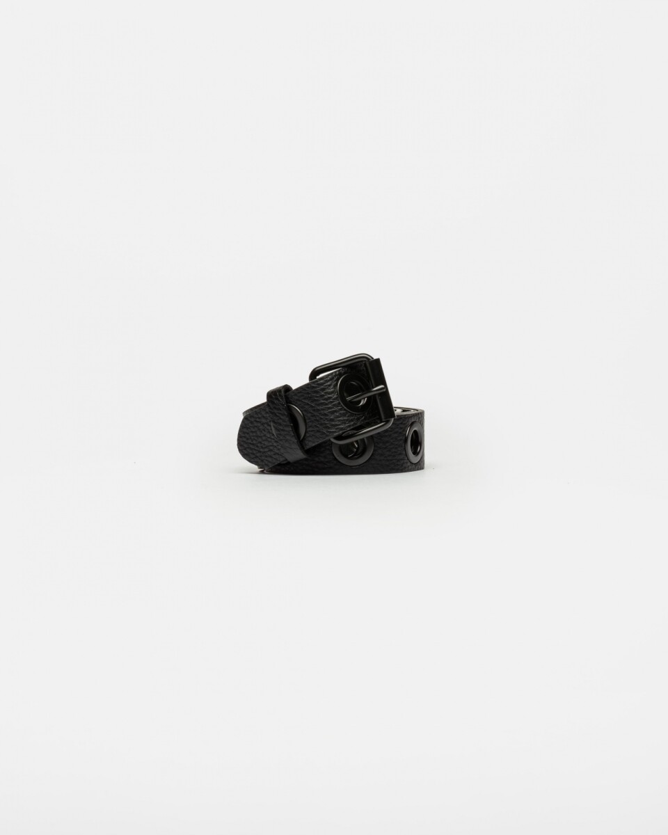 Cinturon Teodora En Efecto Cuero - Negro 