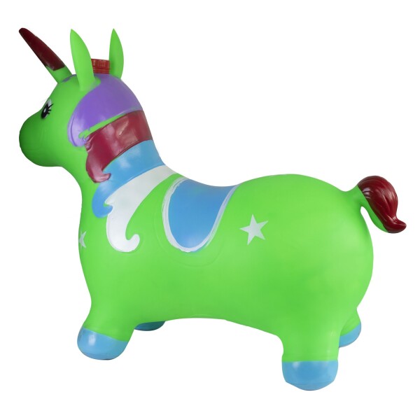 Unicornio Saltarín Inflable Infantil 58 x 55 cm Verde