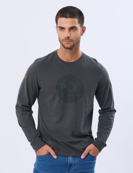 REMERA ESTAMPADA GRIS