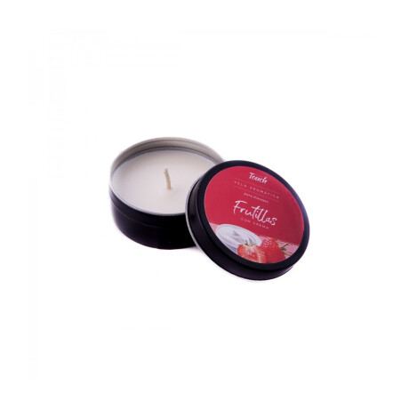 Vela Aromática De Frutillas Con Crema Vela Aromática De Frutillas Con Crema