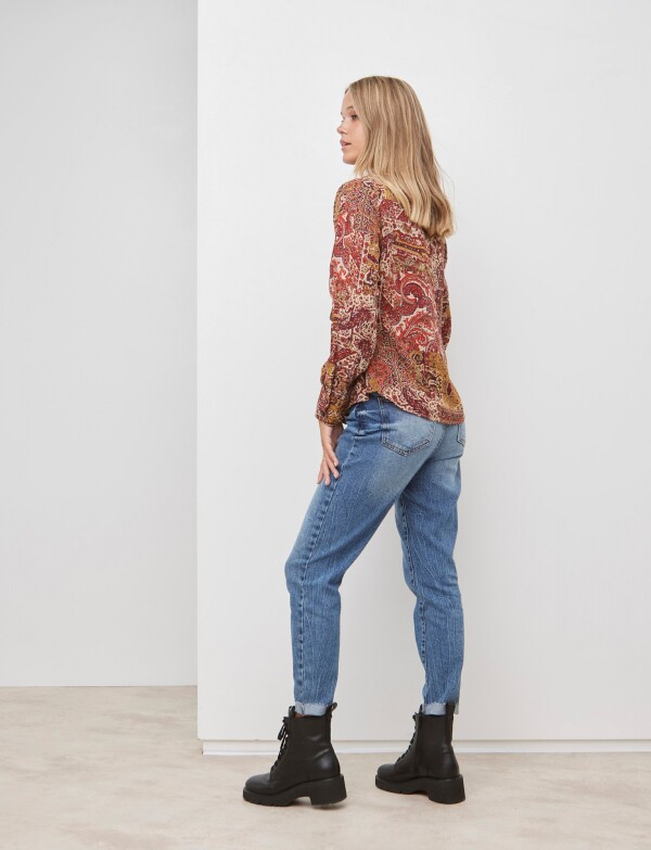 Camisa Frunces MULTI/TERRACOTA