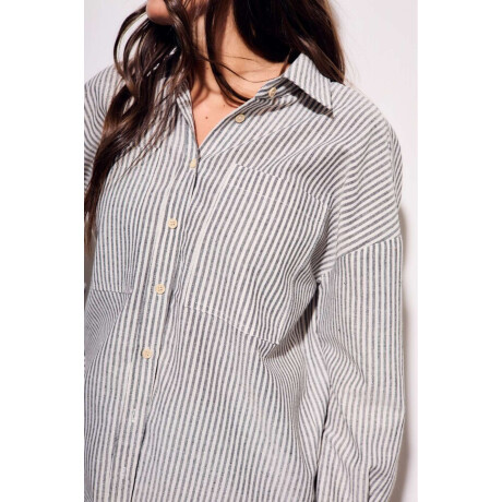 Camisa Rayas Gris