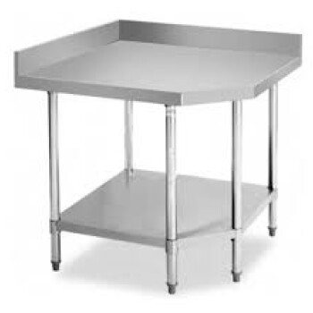 Esquinero Acero Inox c/borde y estante Flamemax Esquinero Acero Inox c/borde y estante Flamemax
